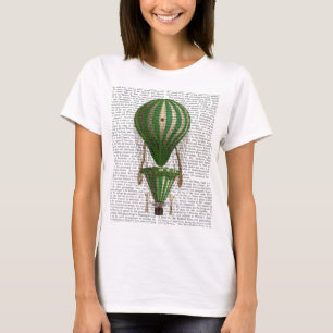 Tiered Hot Air Balloon Green T-Shirt