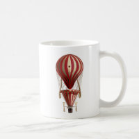 Tiered Hot Air Balloon Print Red