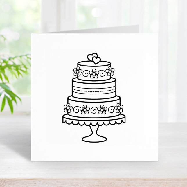 Tiered Wedding Cake Rubber Stamp (Creator Uploaded)