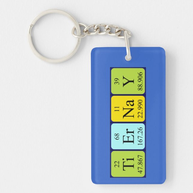 Tiernay periodic table name keyring (Front)