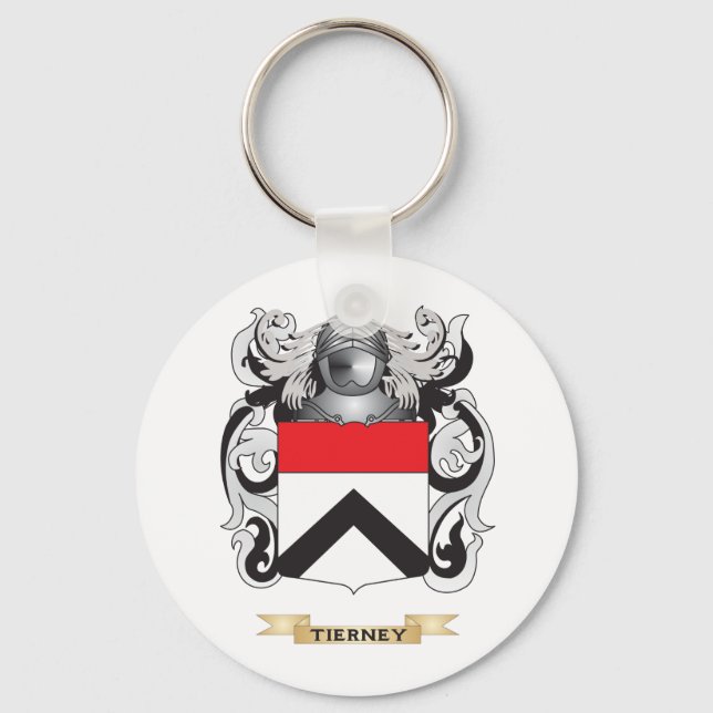 Tierney Family Crest (Coat of Arms) Key Ring (Front)