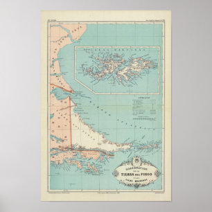 Tierra del Fuego, Islas Malvinas, Argentina Poster