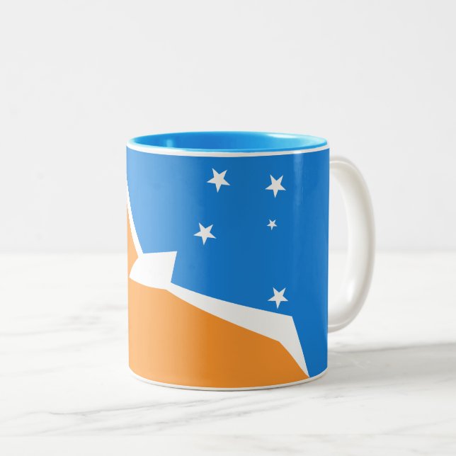 Tierra del Fuego Two-Tone Coffee Mug (Front Right)