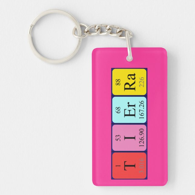 Tierra periodic table name keyring (Front)