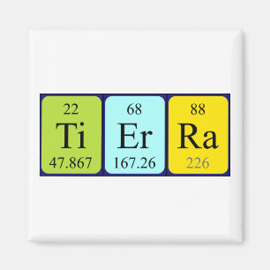 Tierra periodic table name magnet
