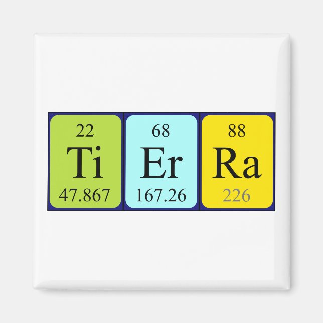Tierra periodic table name magnet (Front)