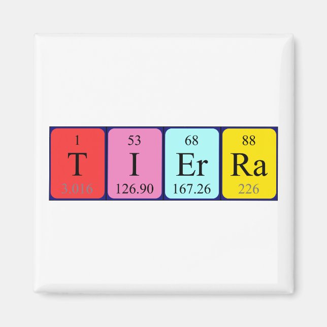 Tierra periodic table name magnet (Front)