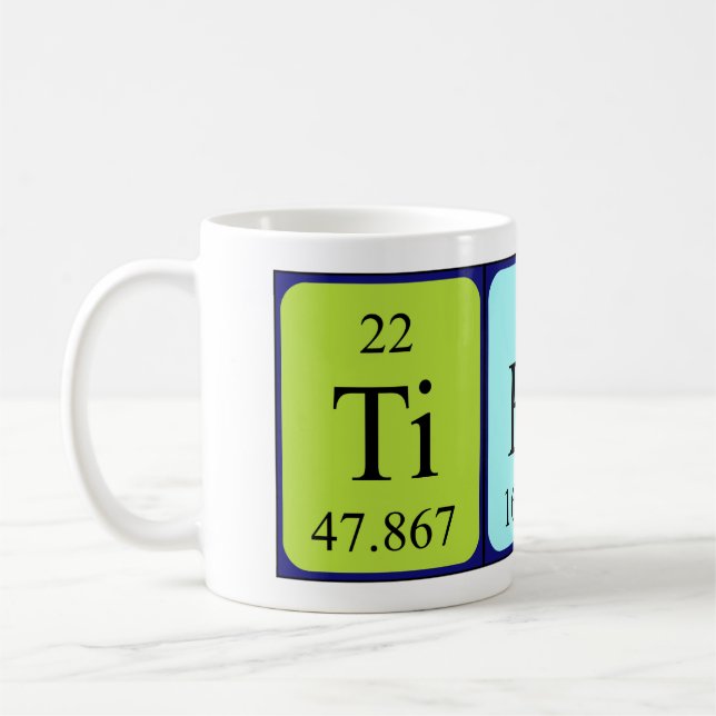 Tierra periodic table name mug (Left)