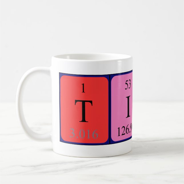 Tierra periodic table name mug (Left)