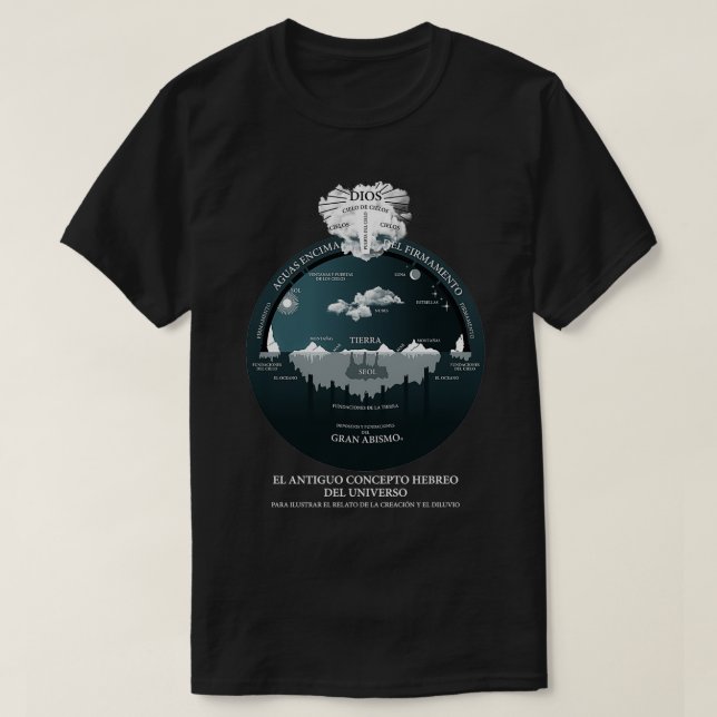 Tierra Plana Ancestral Concepto Del Universo Flat  T-Shirt (Design Front)