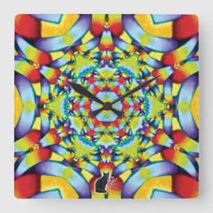 Tiers Kaleidoscope Square Wall Clock