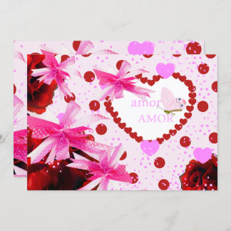 Ties and Hearts of Love for the Enamored Invitation