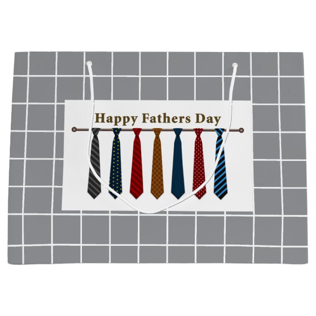 Ties Happy Father's Day Gift Bag (Front)