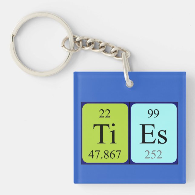 Ties periodic table name keyring (Front)