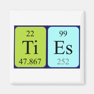 Ties periodic table name magnet