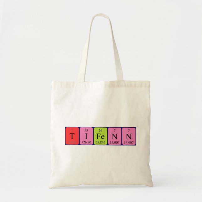 Tifenn periodic table name tote bag (Front)