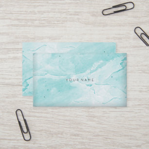 Tiffany Aqua Blue Marble Vip Abstract Minimal Vip Business Card