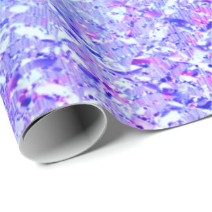 Tiffany Aqua Purple Turquoise Grey Glass Crystal Wrapping Paper