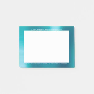 Tiffany Aqua White Office Custom Personalised Post-it Notes