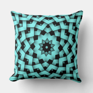 Tiffany Baby Blue Star Circle Petal Pattern Pillow