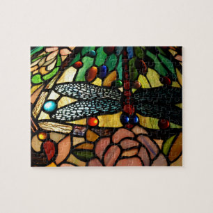 Tiffany Close Up Stained Glass Lamp Shade Jigsaw Puzzle