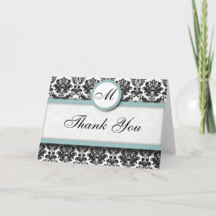 Tiffany Damask Thank You Cards