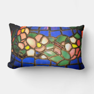 Tiffany Dogwood Stained Glass Lumbar Cushion