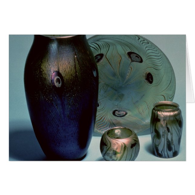 Tiffany favrile plate and vases (Front Horizontal)