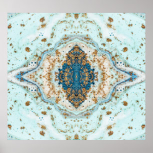 Tiffany Gold: Luxury Marble Seamless Poster