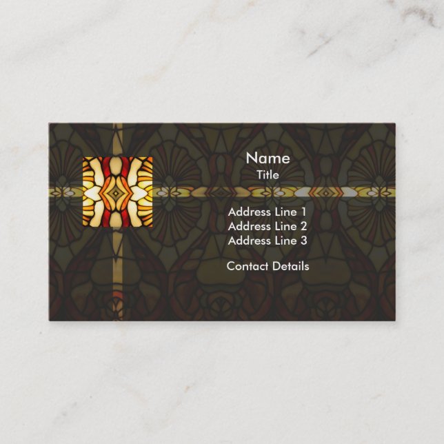 Tiffany Lamp Symmetry Business Card (Front)