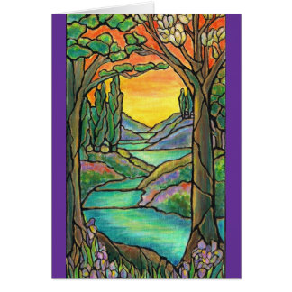 Tiffany Landscape Stained Glass Design ART!