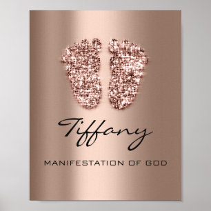 Tiffany Name Meaning New Baby Feet Rose Chocolate Poster