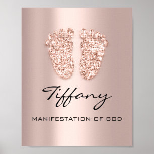 Tiffany Name Meaning New Baby Feet Rose Gift Poster