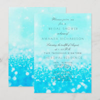 Tiffany Ocean Blue Aqua Glitter Bridal Shower