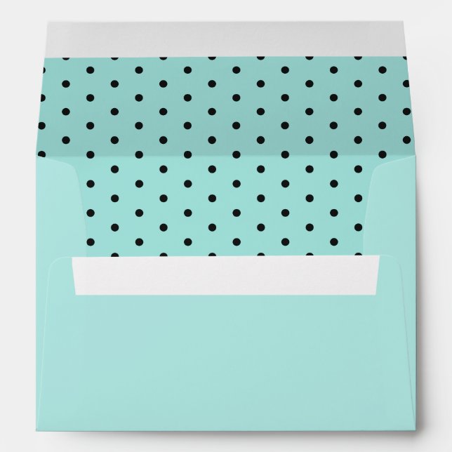 Tiffany Polka Dots Envelope (teal blue) (Back (Bottom))