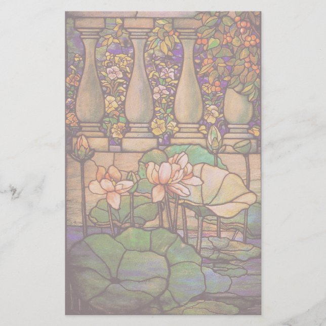 Tiffany Stained Glass Stationery (Front)