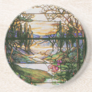Tiffany Stained Glass Water Garden Coaster