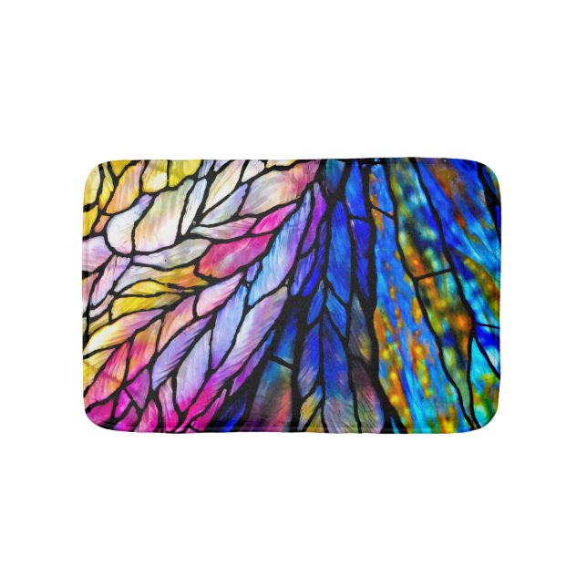 Tiffany-Style Stained Glass Bath Mat (Front)