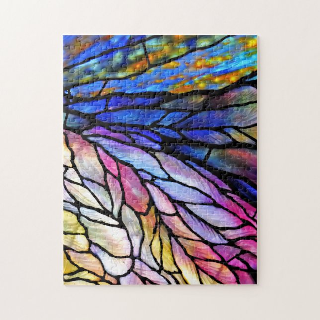 Tiffany-Style Stained Glass Jigsaw Puzzle (Vertical)