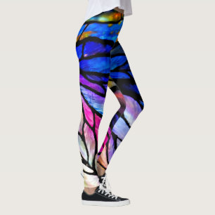 Tiffany-Style Stained Glass Leggings