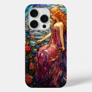 Tiffany Style Stained Glass Magical Fairy iPhone 15 Pro Case