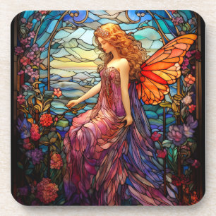 Tiffany Style Stained Glass Magical Fairy Coaster
