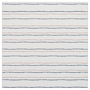 Tiffany Styles Rose Gold & Navy Striped Pattern Fabric