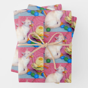 Tiffany's Easter - Cat Wrapping Paper - 3 Sheets