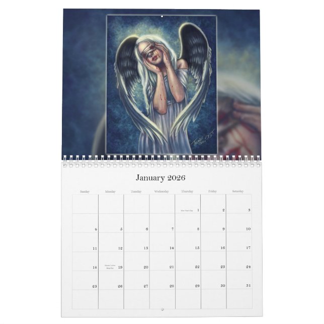 Tiffany's Realm Dark Fantasy Calendar (Jan 2026)