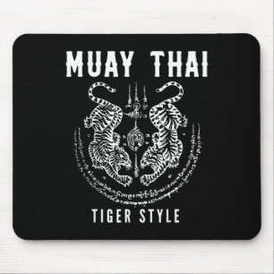 Tigar Style Muay Thai Vintage Kickboxing Training Mouse Pad