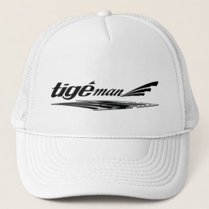 TIge Man Black White Hat