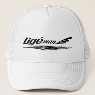 TIge Man Black White Hat