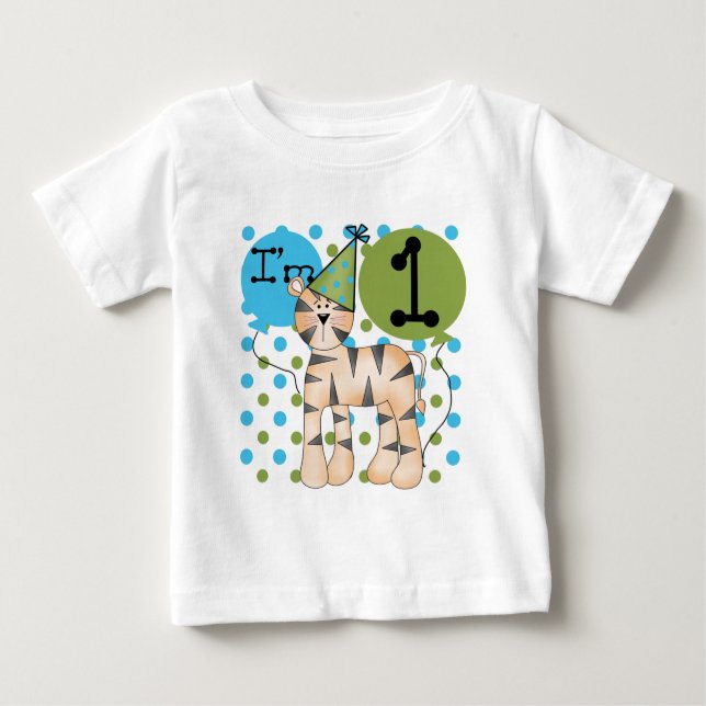 Tiger 1st Birthday T-shirts and Gifts (Front)