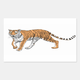 Tiger 2 rectangular sticker